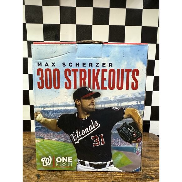 Max Scherzer Washington Nationals Bobblehead 300 Strikeouts SGA - Picture 1 of 6